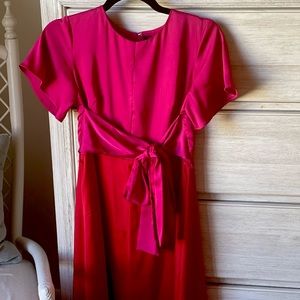 Ann Taylor two tone dress pink and red